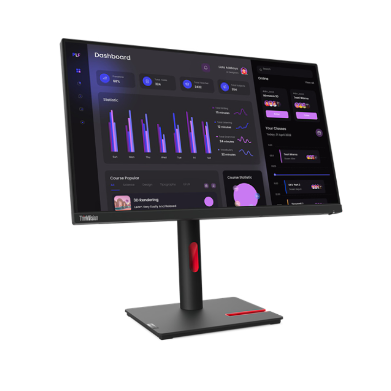 Monitor Lenovo T24i-30 23.8" Full HD - 63CFMAR1BR