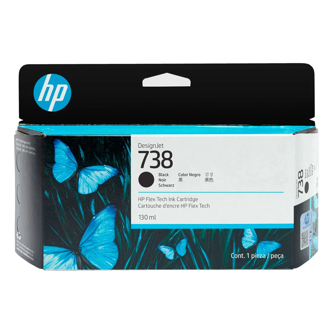 Cartucho de Tinta HP 738 Preto PLUK 130ml - 498N4A