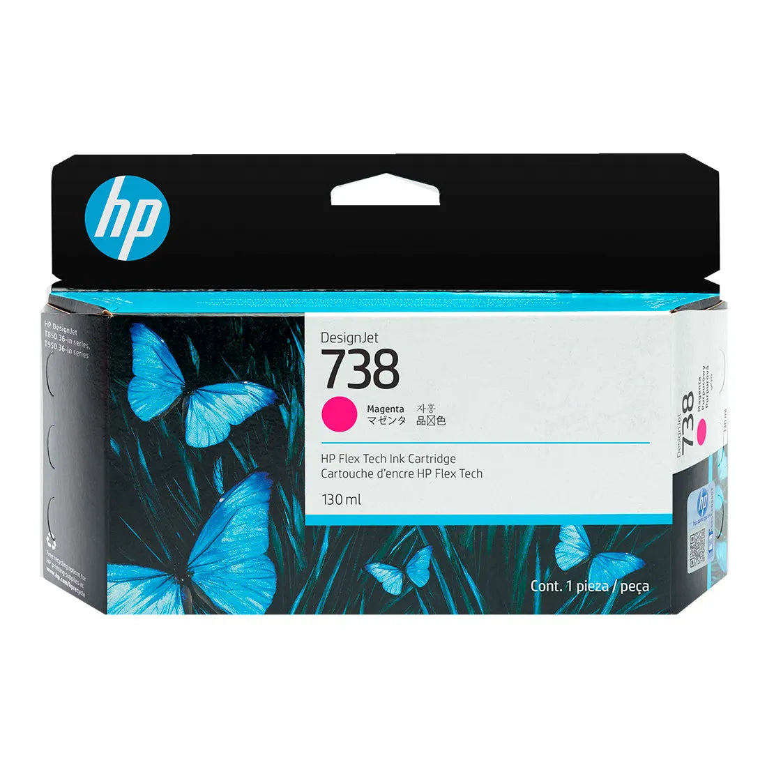 Cartucho de Tinta HP 738 Magenta PLUK 130ml 498N6A