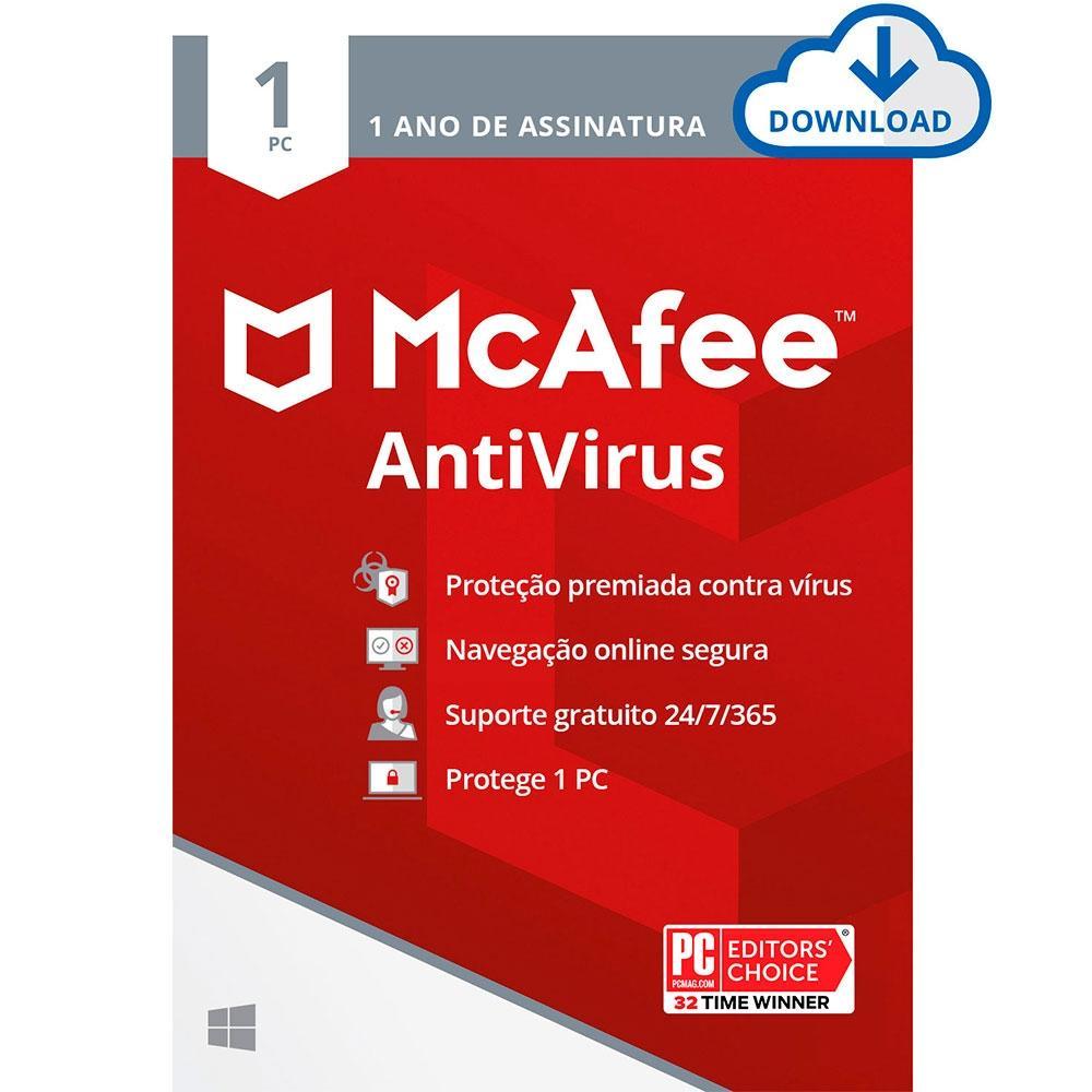 Antivírus McAfee 1 PC 1 Ano Windows ESD - MAB11BNR1 - Mega Market