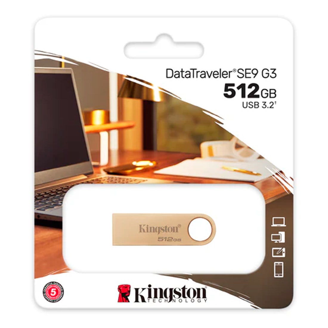 Pen Drive Kingston 512GB USB 3.2 Gen1 Tipo A - DTSE9G3/512GBi