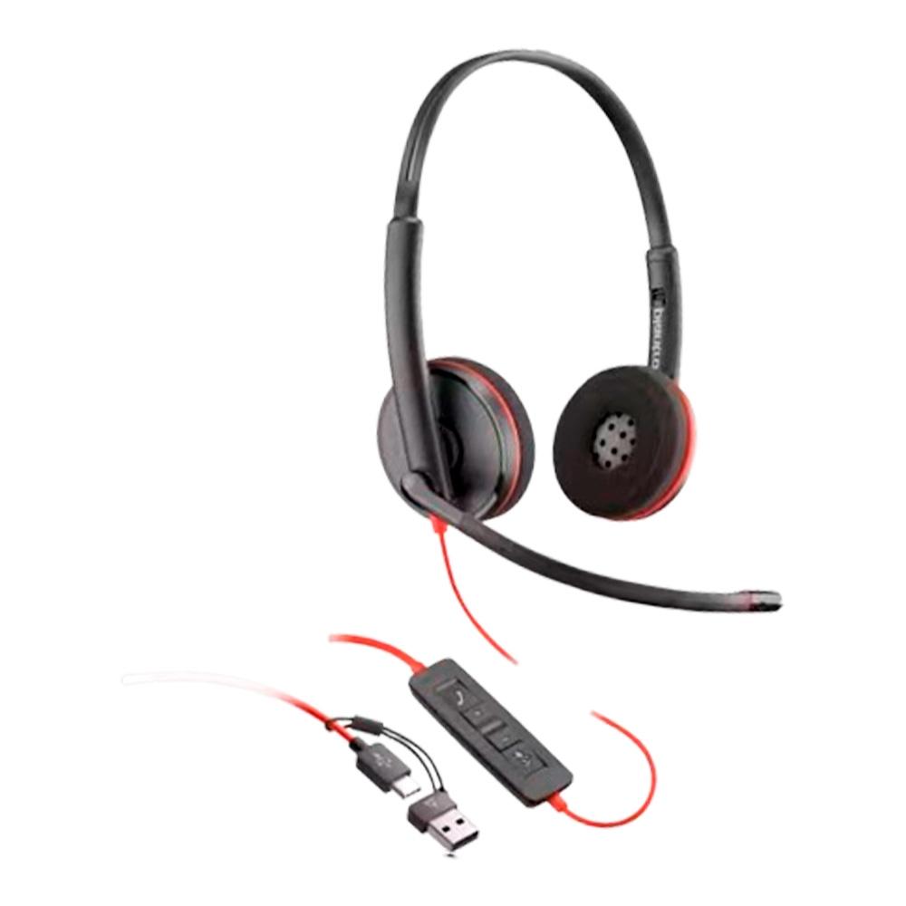 Headset Poly Blackwire 3325-M Stereo USB-C/A - 8X222AA