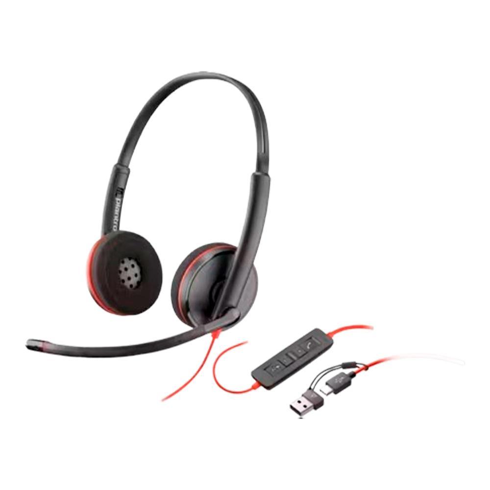 Headset Poly C3220 USB-A/C - 8X228A6 - Mega Market