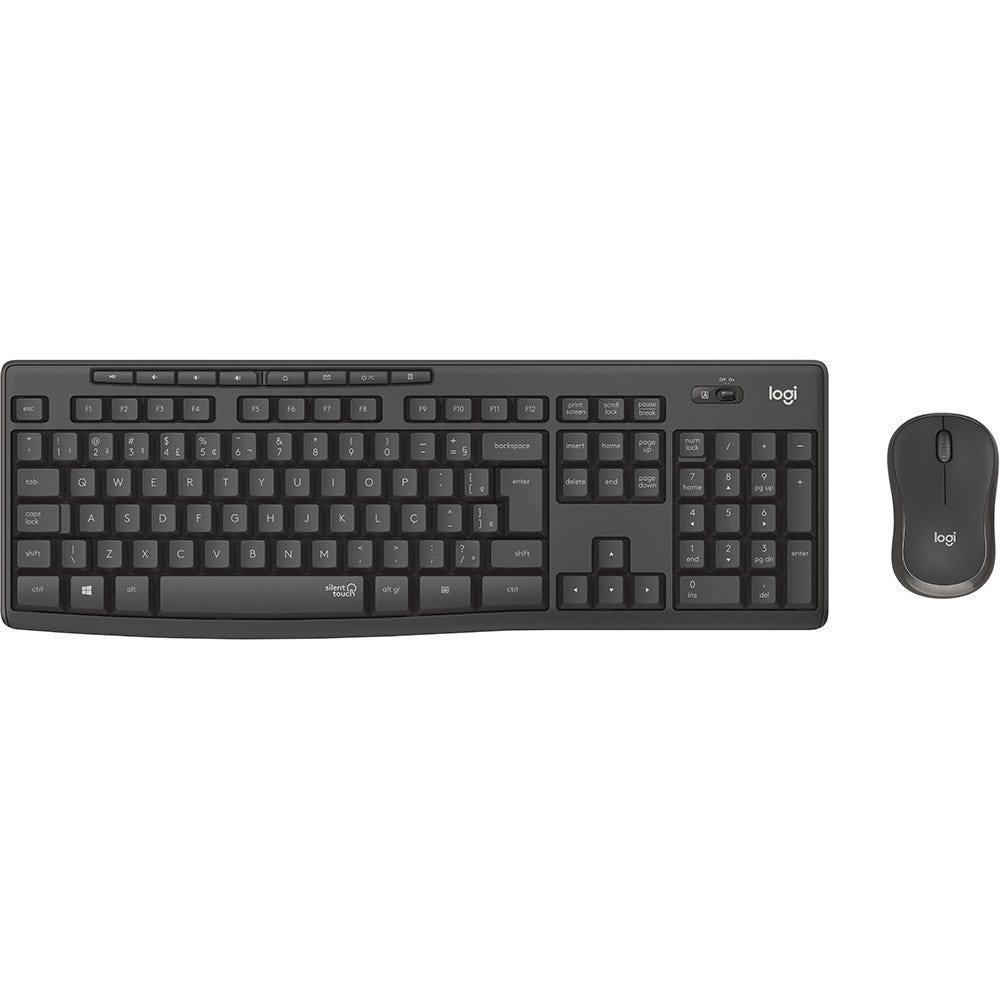 Kit Teclado e Mouse Logitech MK295 Preto s/fio 920-009793-C - Mega Market