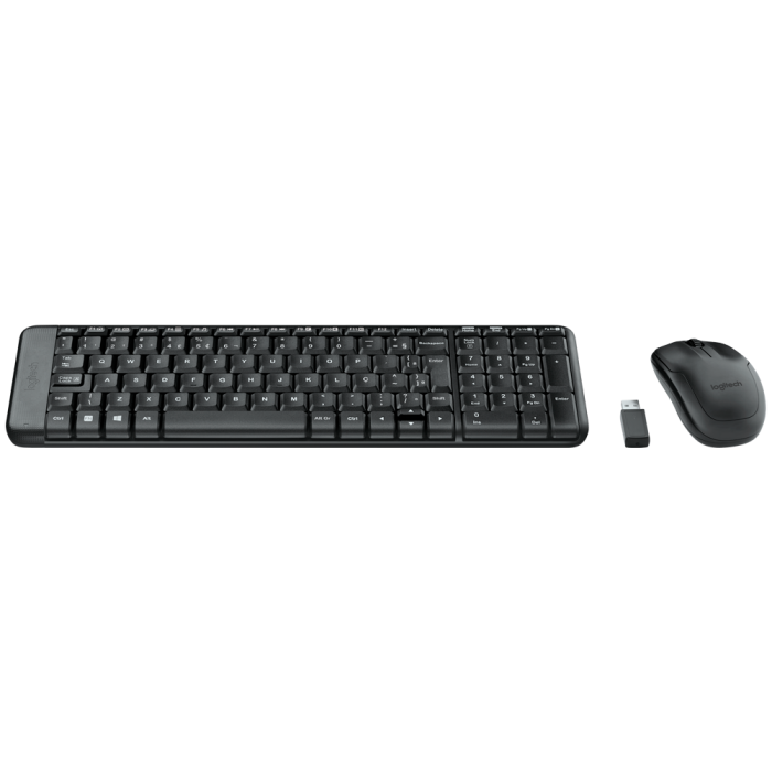 Kit Teclado e Mouse Logitech MK220 Preto s/Fio 920-004431-V