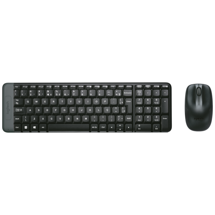 Kit Teclado e Mouse Logitech MK220 Preto s/Fio 920-004431-V