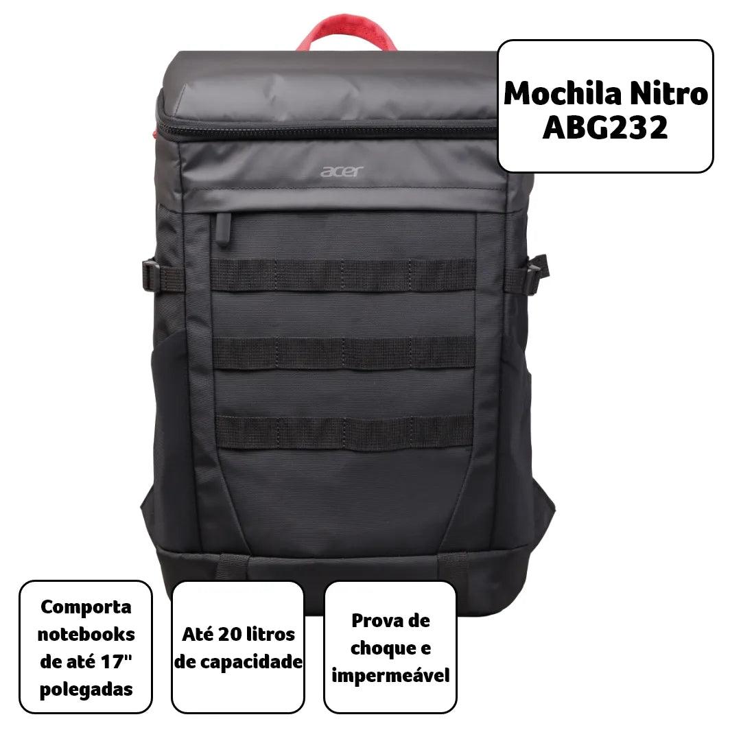 Mochila Acer Nitro ABG232 Cinza Notebook 17'' GP.BAG11.02 - Mega Market