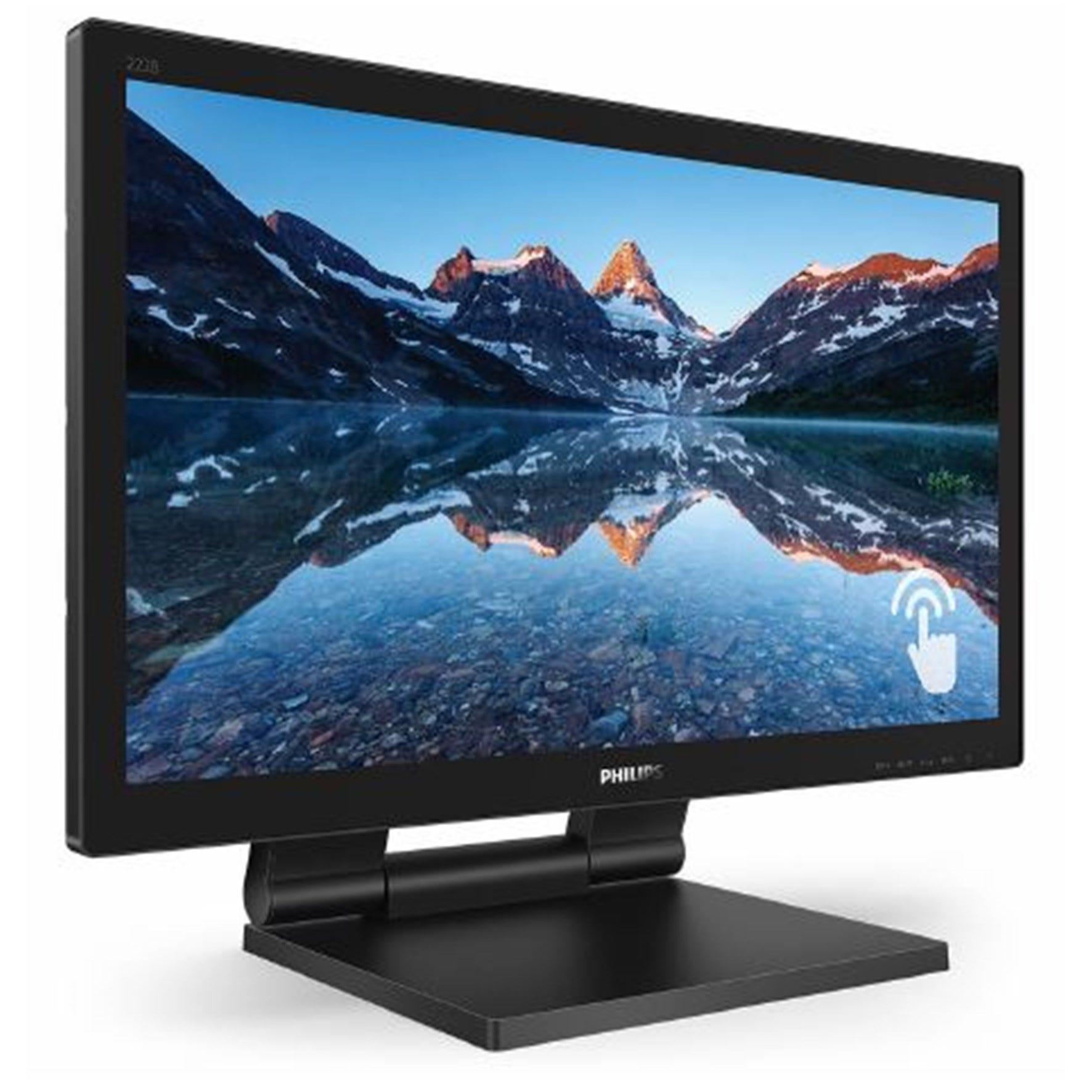 Monitor Philips 21.5'' Touch 75Hz FHD VGA DVI HDMI - 222B9T - Mega Market