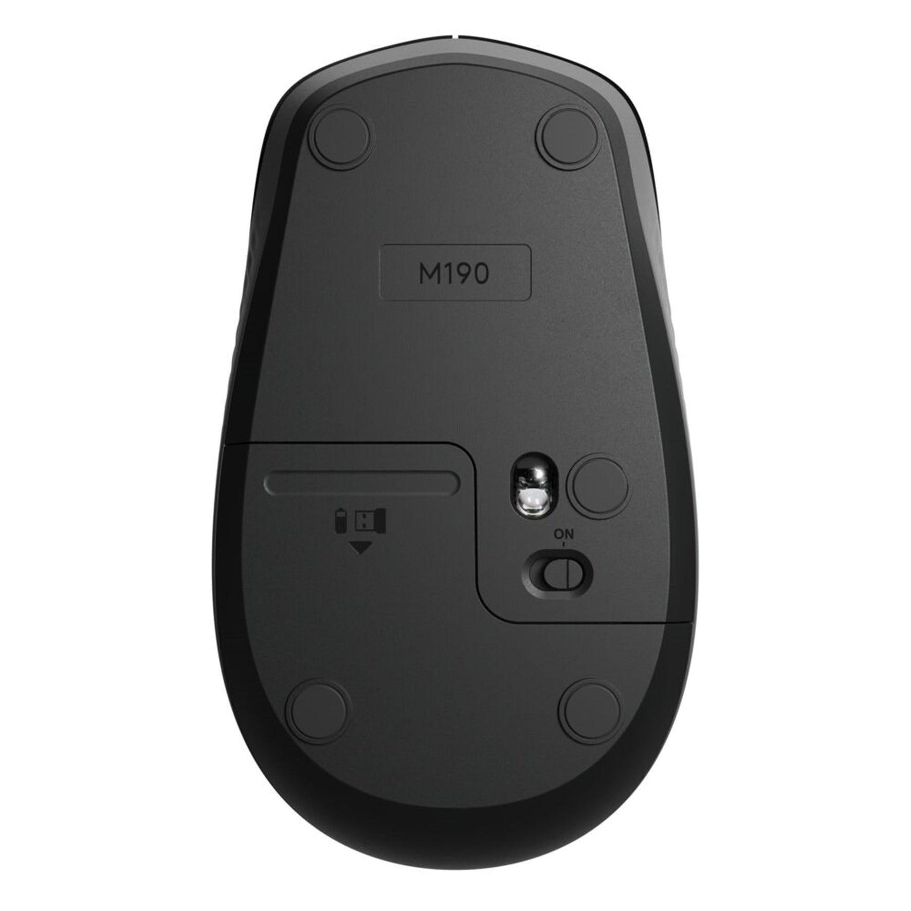 Mouse Logitech M190 Cinza sem fio 910-005902-V - Mega Market