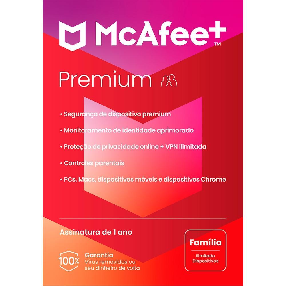 Plus Family McAfee + Família Dispositivos ilimitados 1 ano ESD - MPP31BNRURPFD - Mega Market