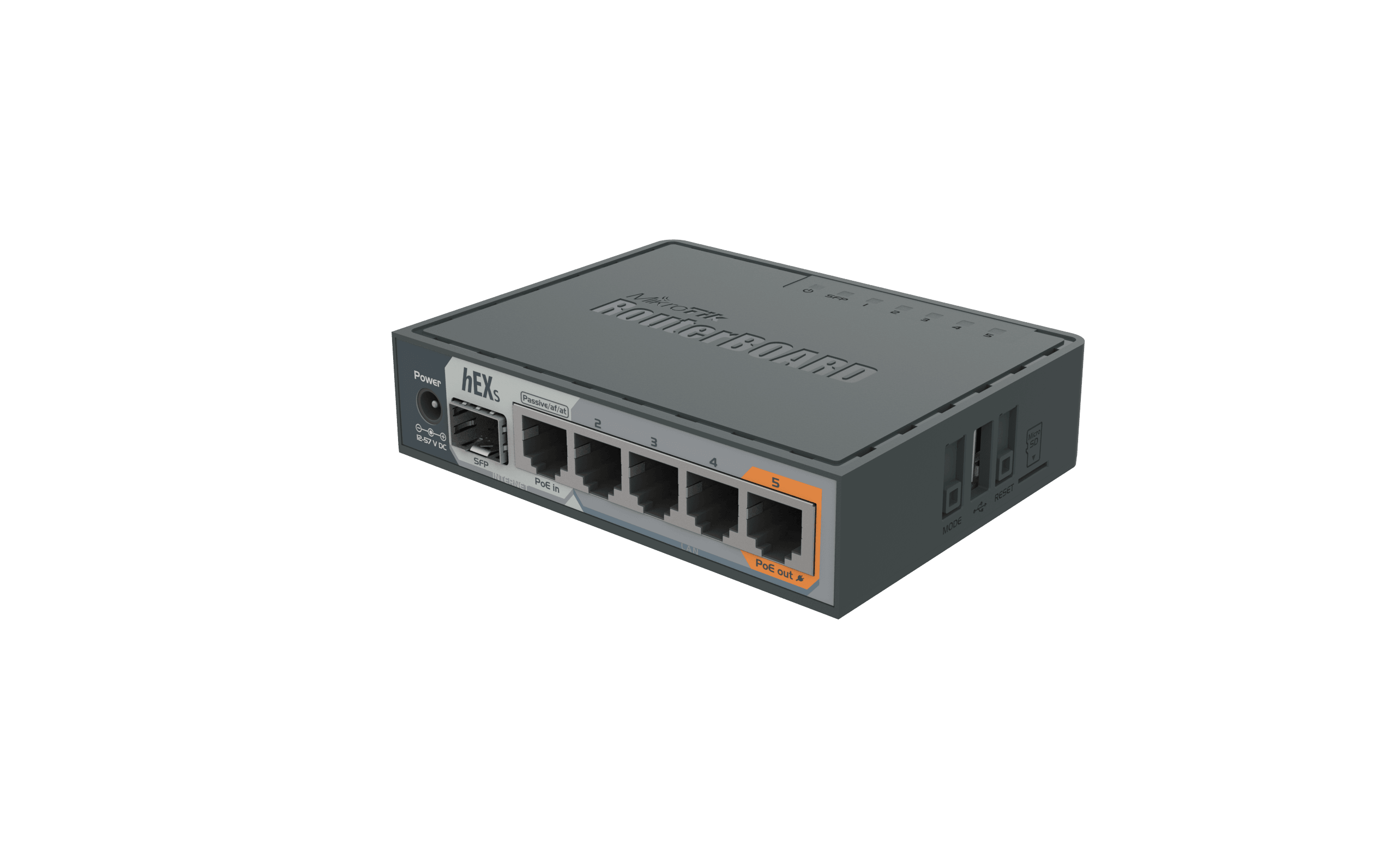 Roteador Mikrotik hEXs Gigabit 5P +1 SFP - RB760iGS - Mega Market