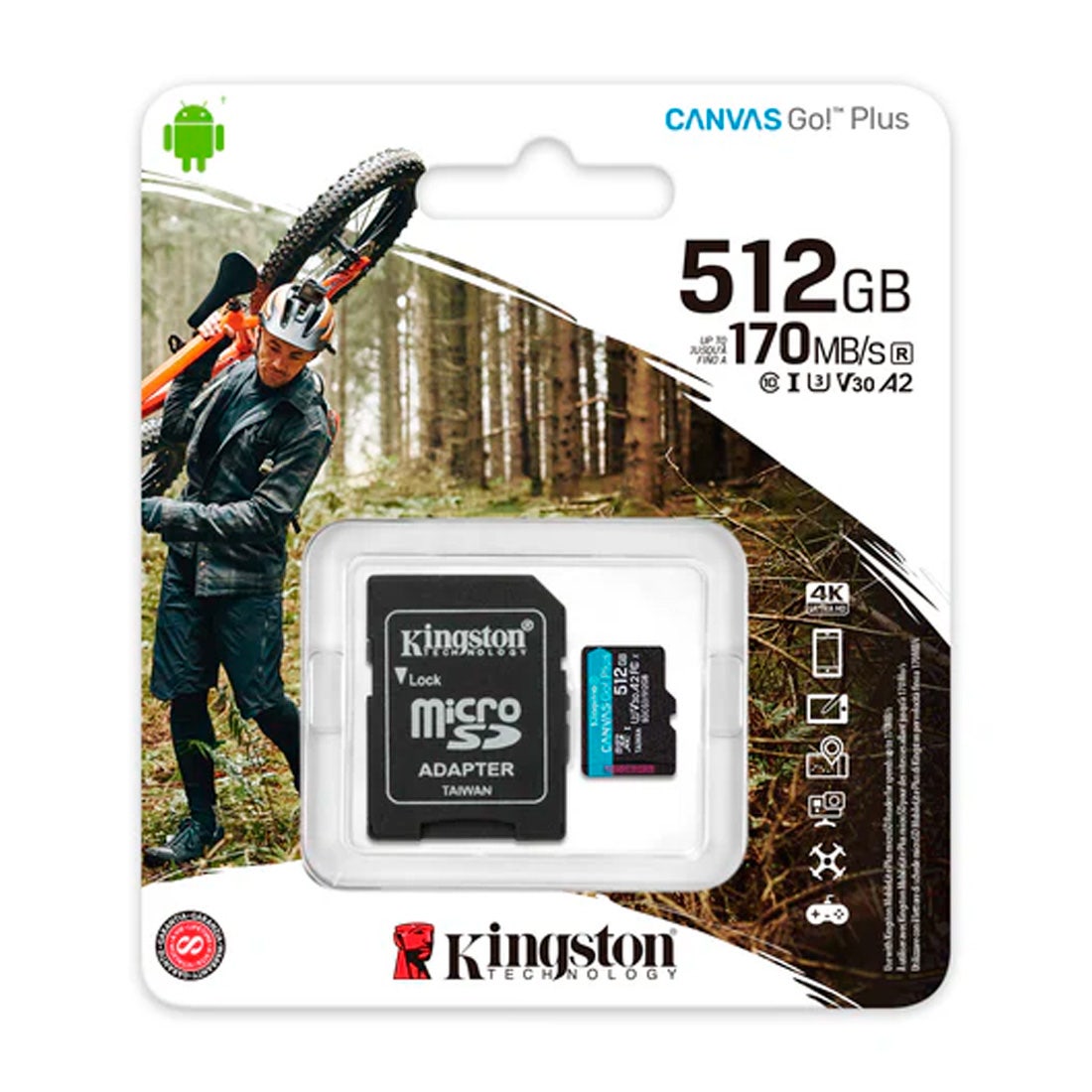 Cartão de Memória Kingston Canvas Go Plus 512GB - SDCG3/512GB