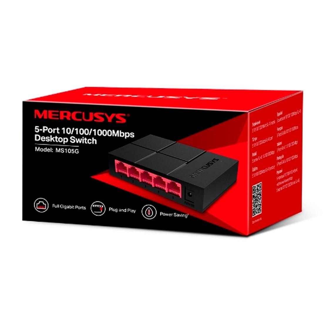 Switch Mercusys de Mesa de 5P 10/100/1000 Mbp MS105G - Mega Market