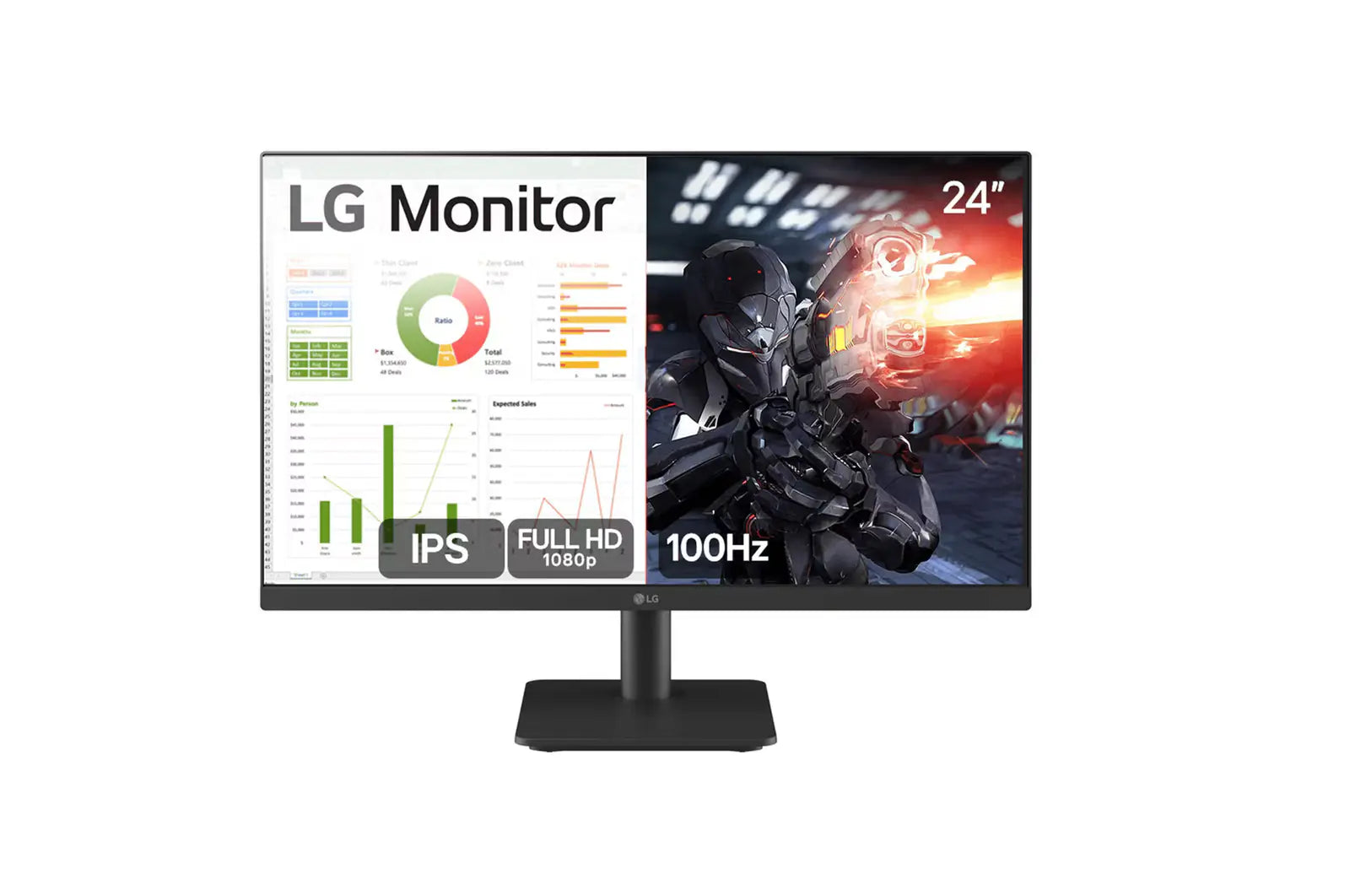 Monitor LG Gamer 24" 100Hz 5ms Full HD - 24MS500-B