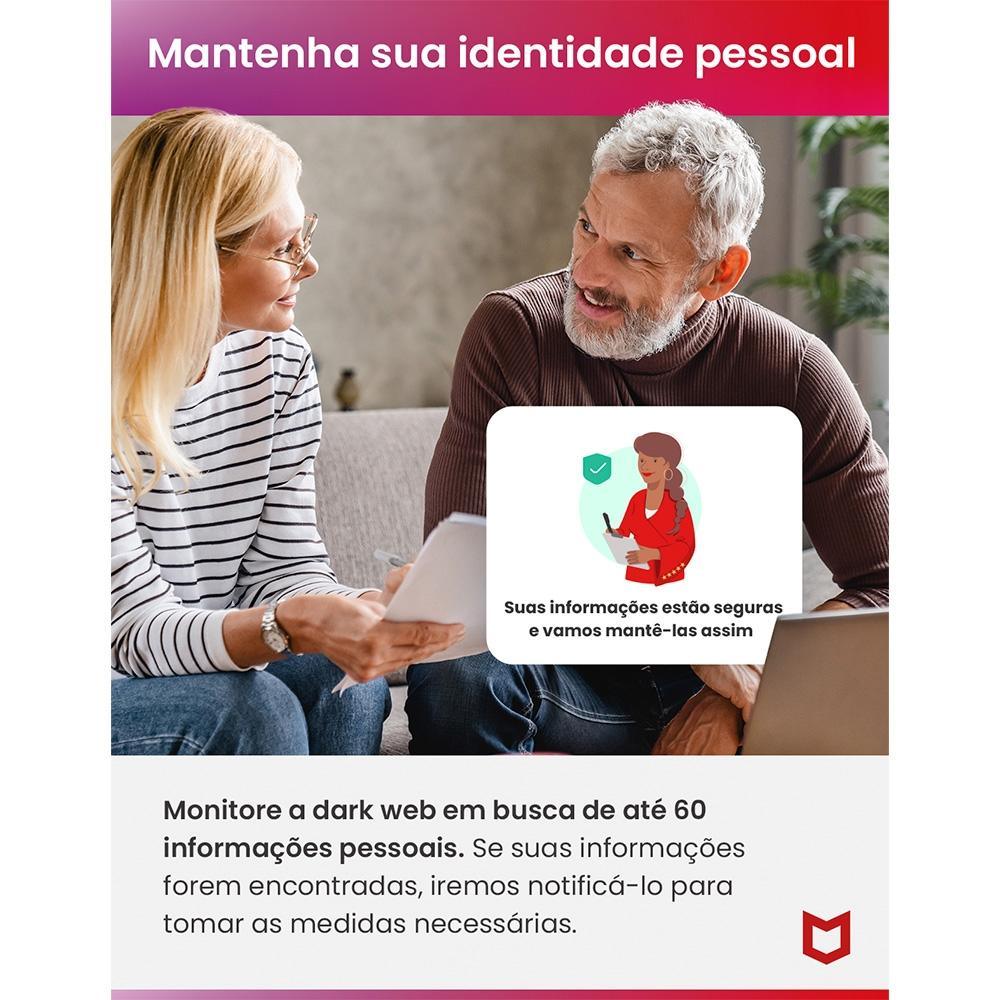 Total Protection McAfee 5 dispositivos 2 anos ESD - MTP32BNR5 - Mega Market